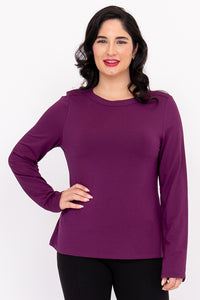 Mona Top, Magenta, French Terry