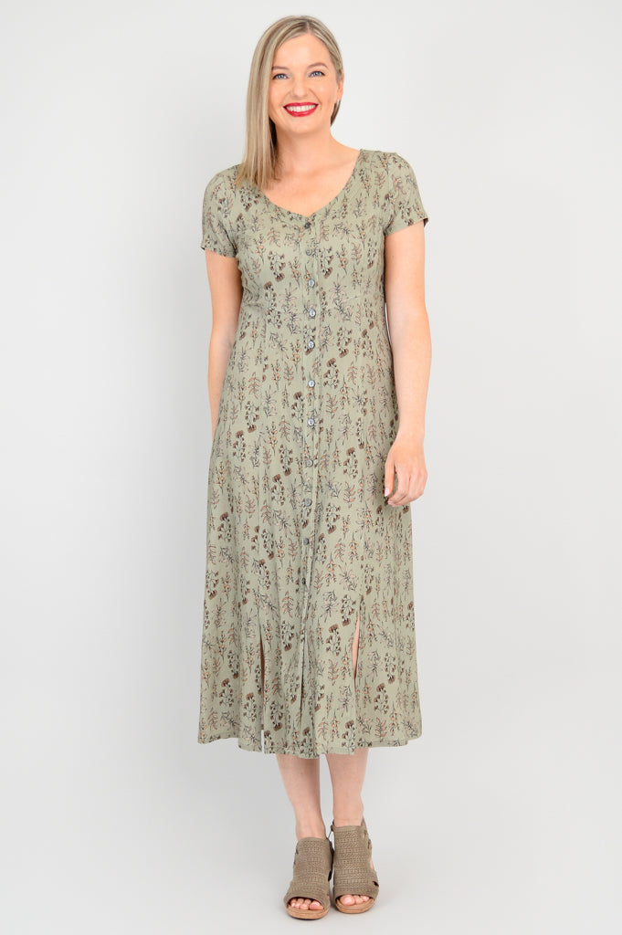 Morgan Dress, Ginko, Linen Bamboo
