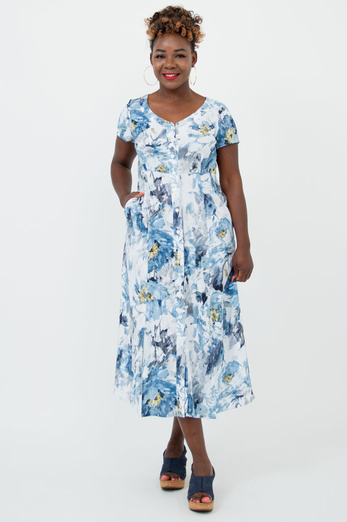 Morgan Dress, Muse, Linen Bamboo