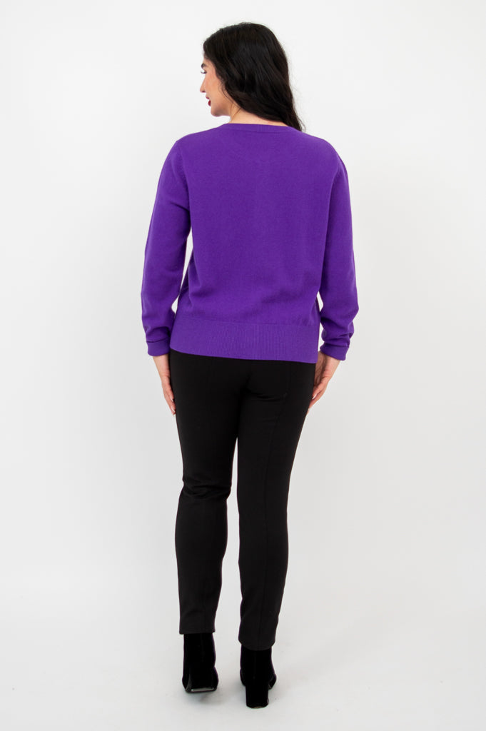 Oakly Cardigan, Purple, Wool Cashmere – LTD CAD Retail Blue Sky