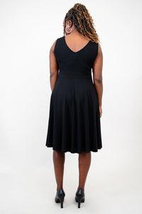 Pamela Dress, Black Diamond, Bamboo