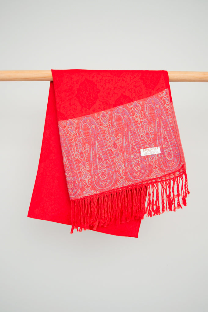 Pashmina Scarf, Rouge Paisley