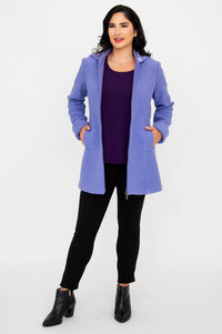 Pender Coat, Amethyst, Boiled Wool