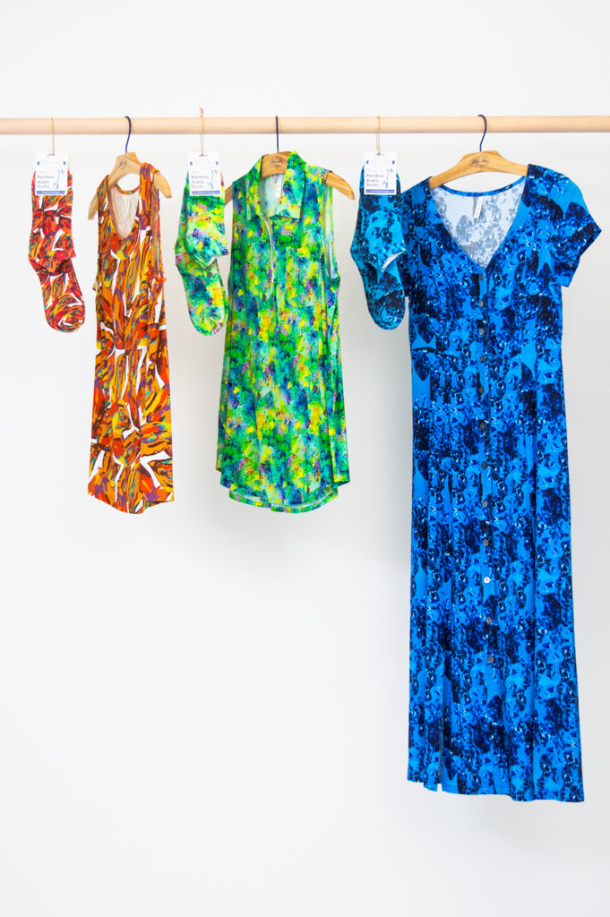 Ladies Bamboo Dress Socks, Assorted Prints (Spring Summer 2024)