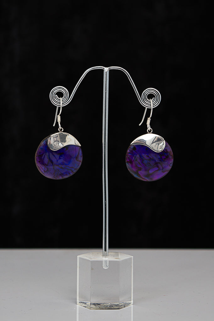 Purple Shell Earrings - 131