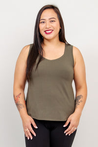 Ritzy Tank, Khaki, Bamboo