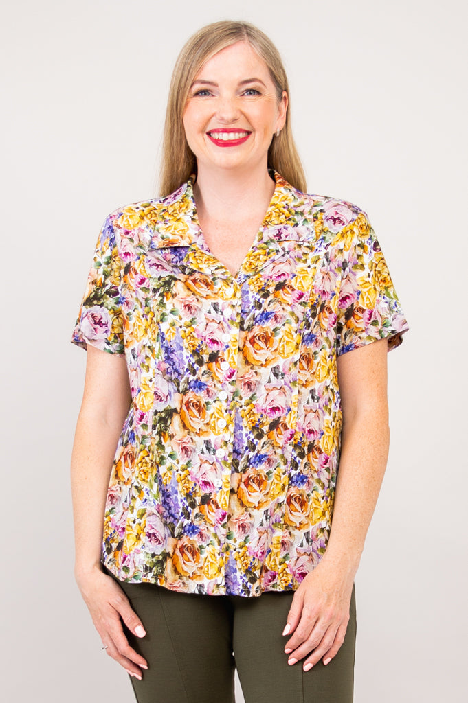 Samantha Top, Elodie, Linen Bamboo