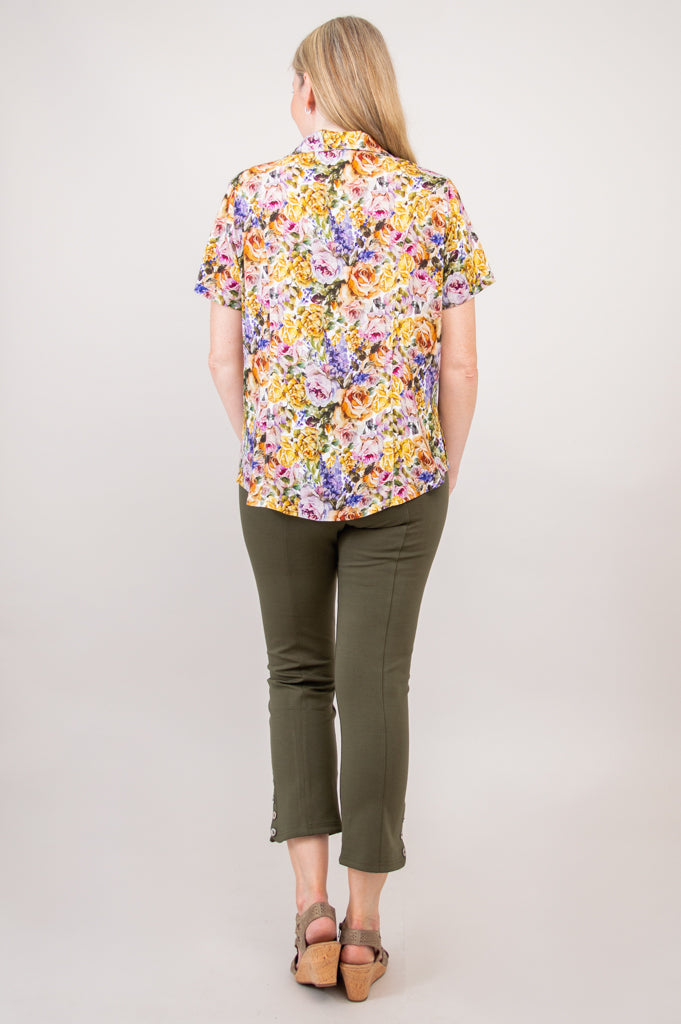 Samantha S/S Top, Elodie, Linen Bamboo