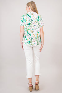 Samantha S/S Top, Romilly, Linen Bamboo