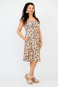 Sara Dress, Alma, Linen Bamboo