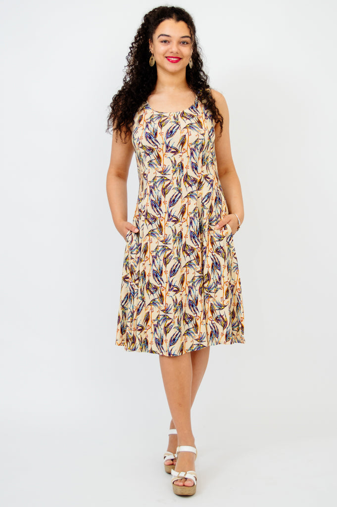 Sara Dress, Alma, Linen Bamboo