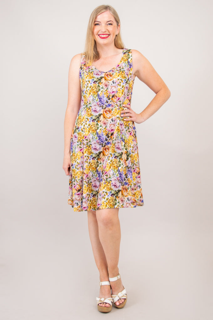 Sara Dress, Elodie, Linen Bamboo