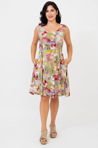 Sara Dress, Norwich, Linen Bamboo