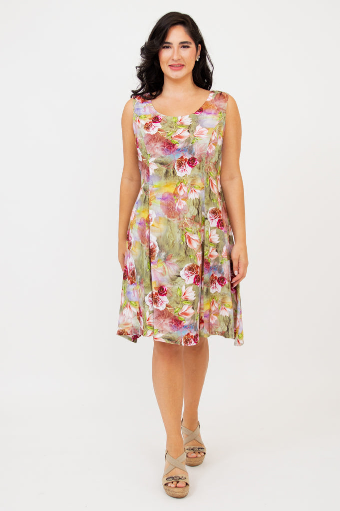 Sara Dress, Norwich, Linen Bamboo