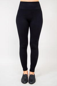 Seamless Legging, Black, Bamboo Fleece