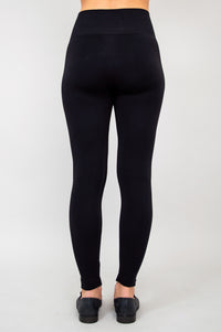 Seamless Legging, Black, Bamboo Fleece