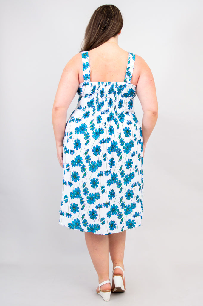 Shauna Dress, Aster, Linen Bamboo