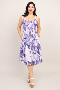 Shauna Dress, Mauve Room, Linen Bamboo