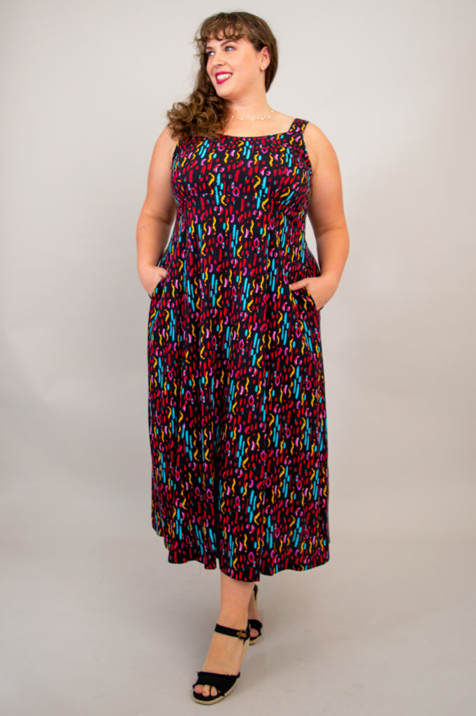 Shauna Maxi Dress, Conga, Linen Bamboo