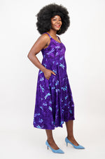 Shauna Dress, Purple Dragonfly
