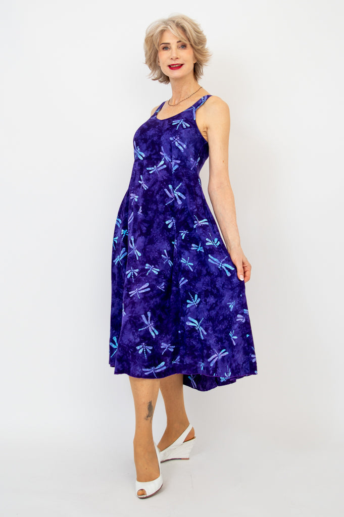 Shauna Dress, Purple Dragonfly