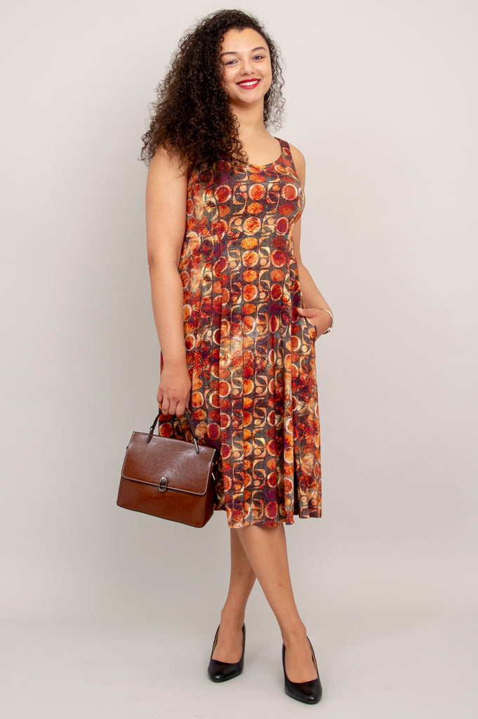 Shauna Dress, Walnut, Bamboo