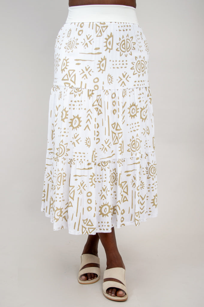 Shella Skirt, Suna, Linen Bamboo