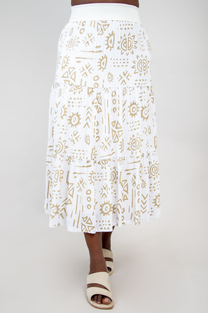 Shella Skirt, Suna, Linen Bamboo