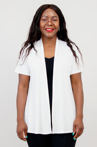 Sherry Jacket, White, Bamboo- Final Sale