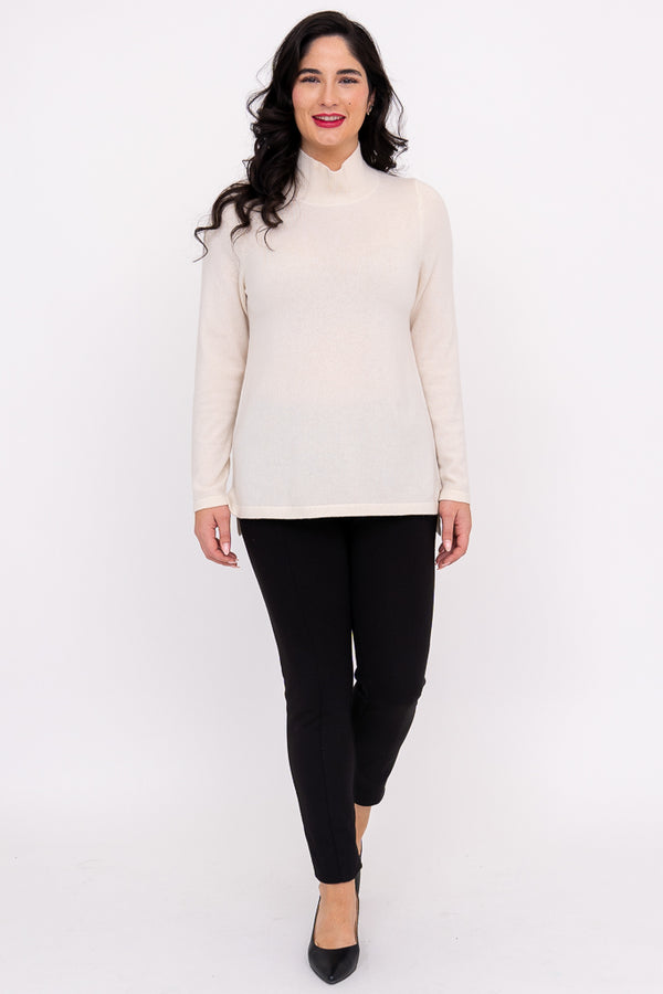 Simmon Sweater, White, Wool Cashmere