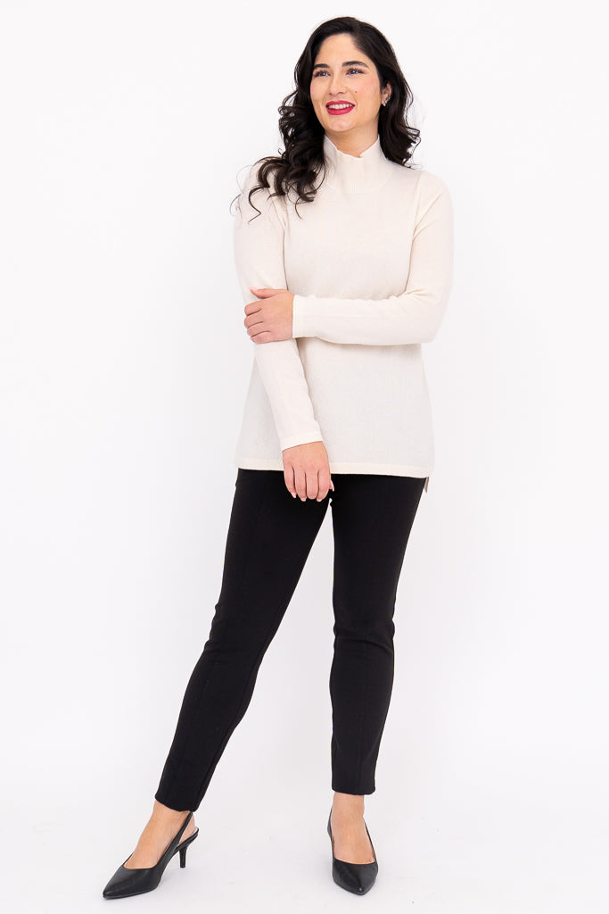 Simmon Sweater, White, Wool Cashmere
