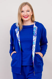 Sky Hoodie, Cobalt, Cotton