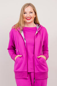 Sky Hoodie, Magenta, Cotton