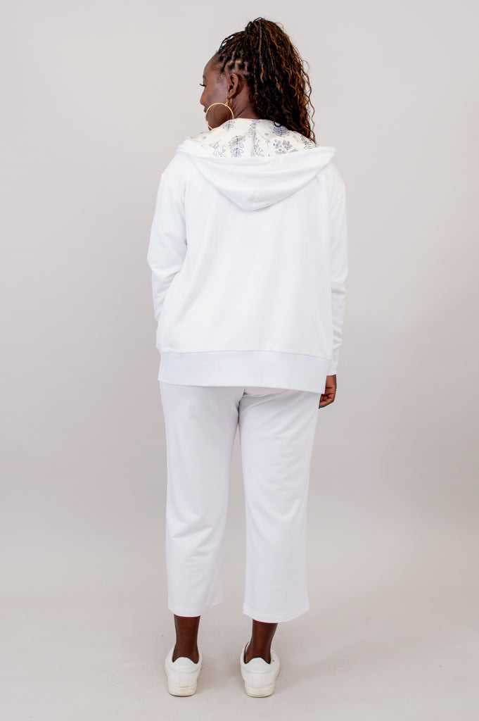 Sky Hoodie White Cotton 1X