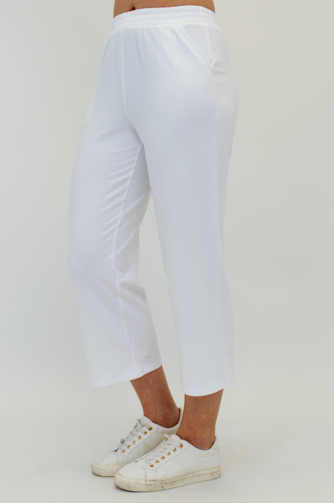 Sky Pants, White, Cotton