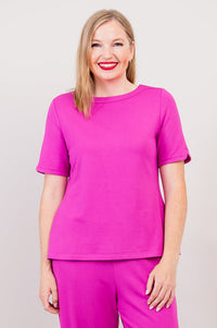 Sky Tee, Magenta, Cotton