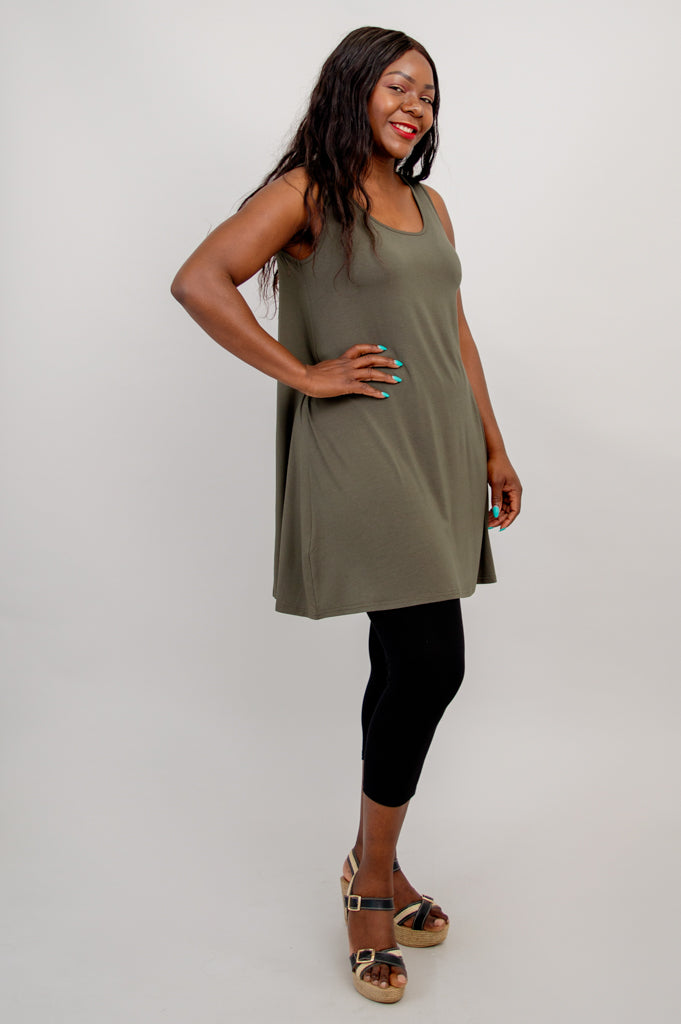 Spirit Dress, Khaki, Bamboo