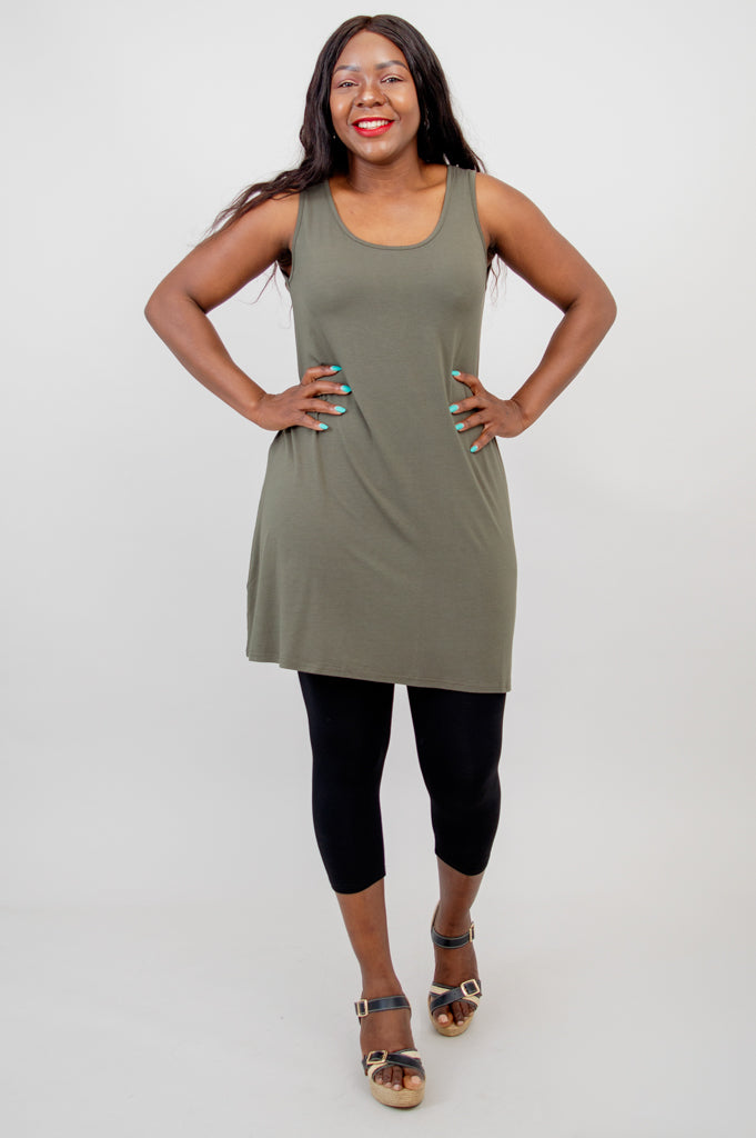 Spirit Dress, Khaki, Bamboo