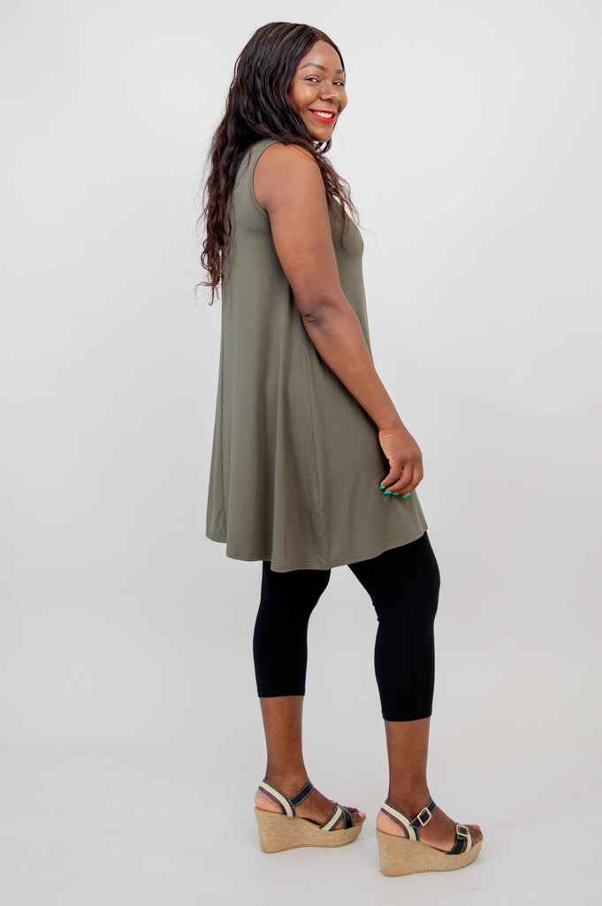 Spirit Dress, Khaki, Bamboo