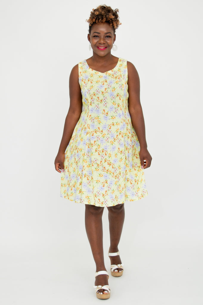 Sweet Sara Dress, Brilliant, Linen Bamboo