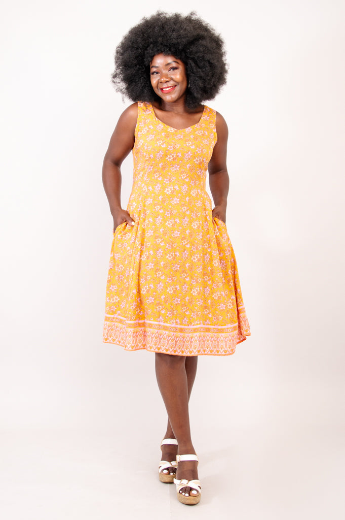 Sweet Sara Dress, Jaune