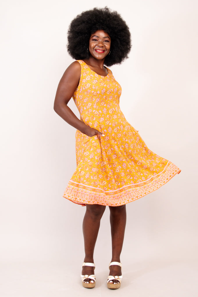 Sweet Sara Dress, Jaune