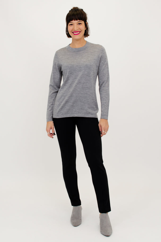 Swish Sweater, Greyish Shadow, 100% Merino Wool