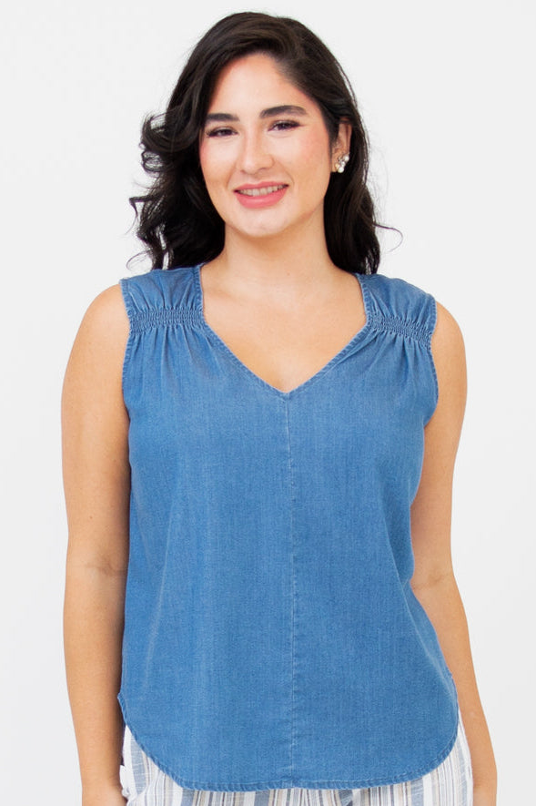 Tamara Tank, Tencel Denim