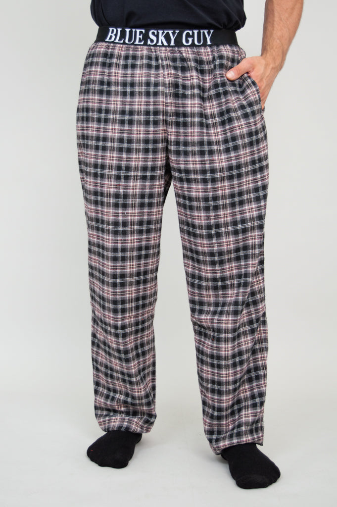 Tanner Pant, Black Plaid, 100% Cotton