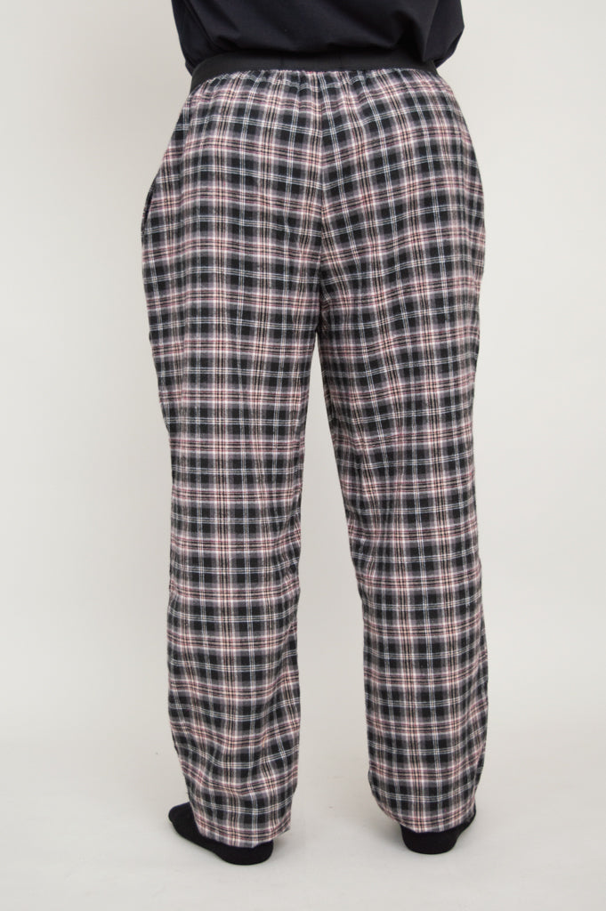 Tanner Pant, Black Plaid, 100% Cotton