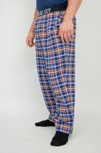 Tanner Pant, Blue Plaid, 100% Cotton