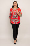 Tina Sweater, Persian Red, Bamboo Cotton