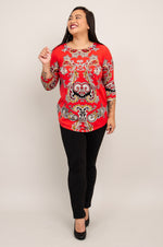 Tina Sweater, Persian Red, Bamboo Cotton
