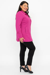 Tulip Jacket, Magenta, Modal